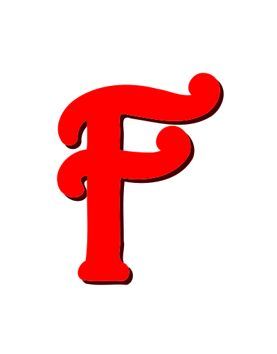 Alphabet 12, letter F clipart