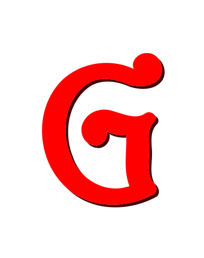 Alphabet 12, letter G clipart
