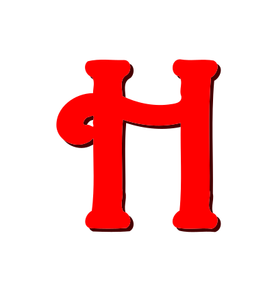 Alphabet 12, letter H clipart