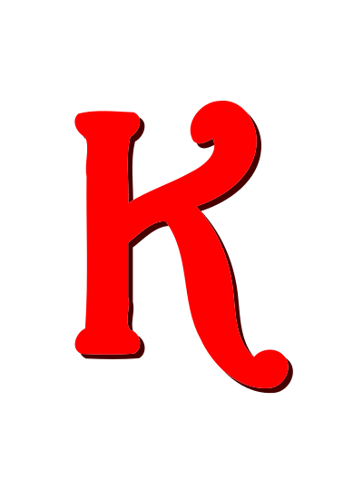 Alphabet 12, letter K clipart