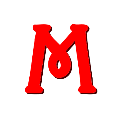 Alphabet 12, letter M clipart