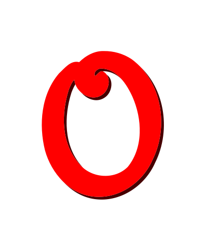 Alphabet 12, letter O clipart