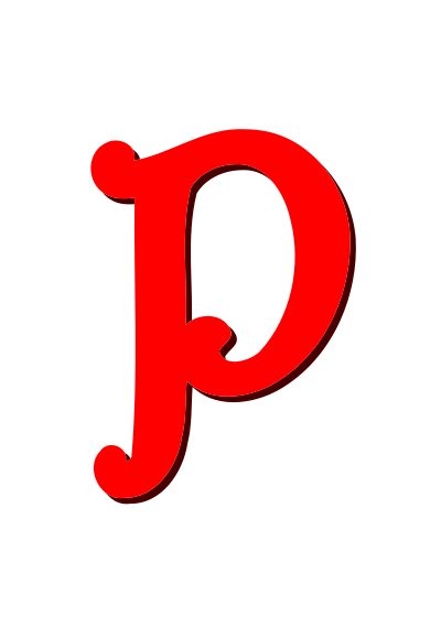 Alphabet 12, letter P clipart