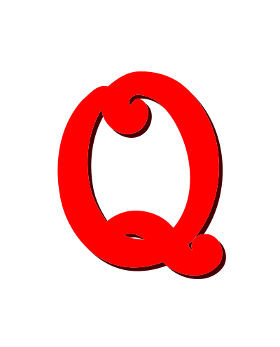 Alphabet 12, letter Q clipart