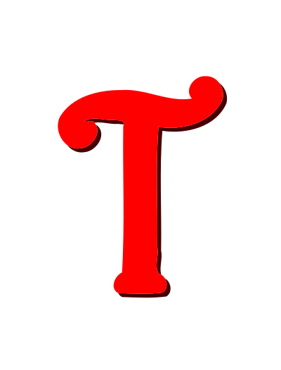 Alphabet 12, letter T clipart