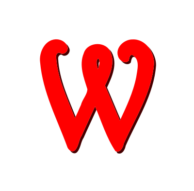 Alphabet 12, letter W clipart