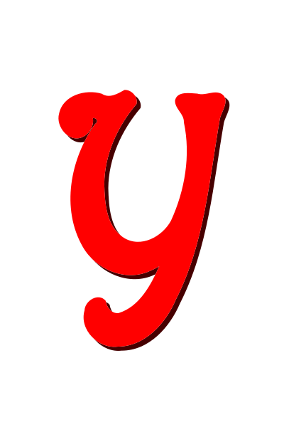 Alphabet 12, letter Y clipart