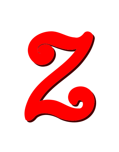 Alphabet 12, letter Z clipart