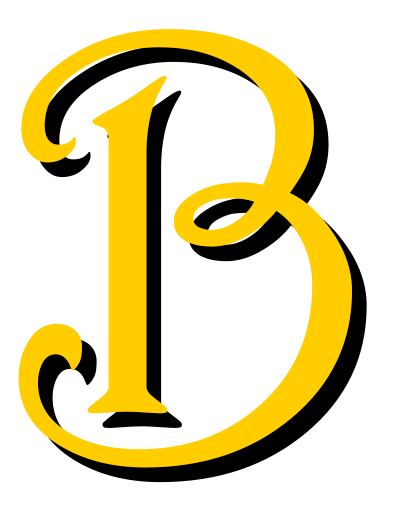 Alphabet 13, letter B clipart