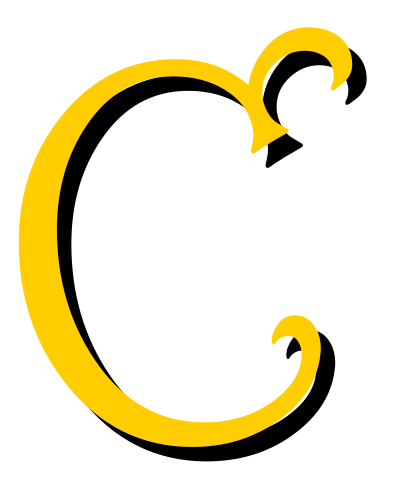 Alphabet 13, letter C clipart