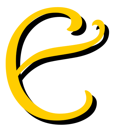 Alphabet 13, letter E clipart