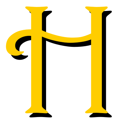 Alphabet 13, letter H clipart