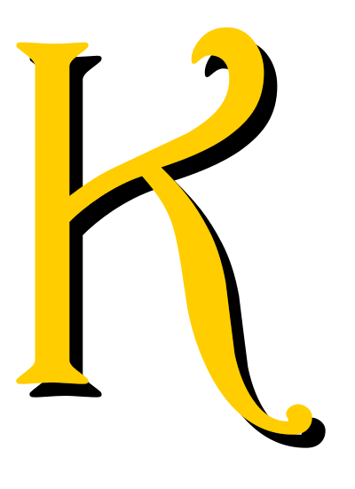 Alphabet 13, letter K clipart