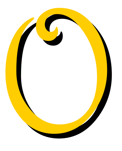 Alphabet 13, letter O clipart