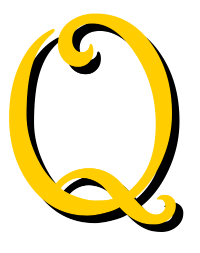 Alphabet 13, letter Q clipart