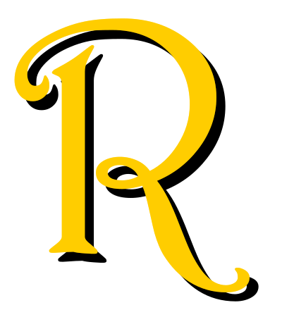 Alphabet 13, letter R clipart