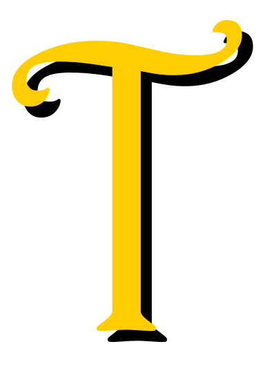 Alphabet 13, letter T clipart