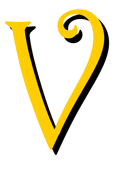 Alphabet 13, letter V clipart