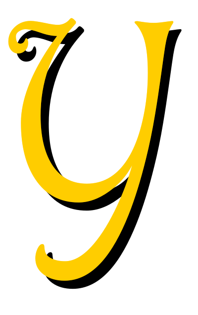 Alphabet 13, letter Y clipart