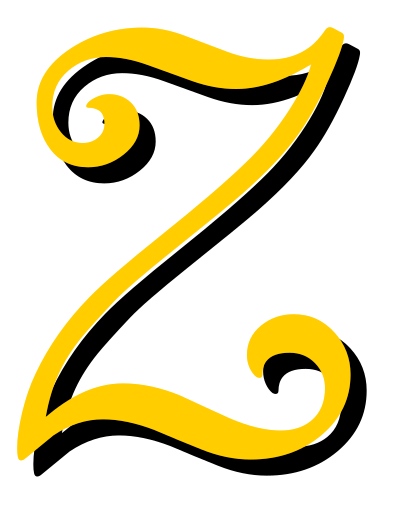 Alphabet 13, letter Z clipart