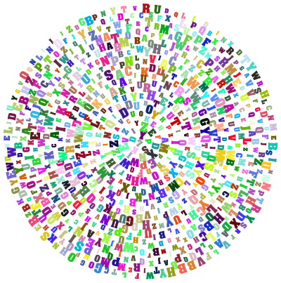 Alphabet Soup Prismatic clipart