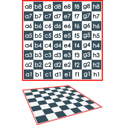 Alphanumeric Squares of Chessboard / Casillas con Letras y Numeros clipart
