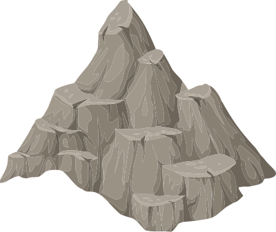 Alpine Landscape Cone Top Rock 01a Al1 clipart