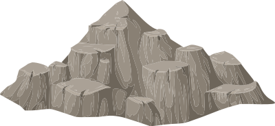 Alpine Landscape Cone Top Rock 01b Al1 clipart