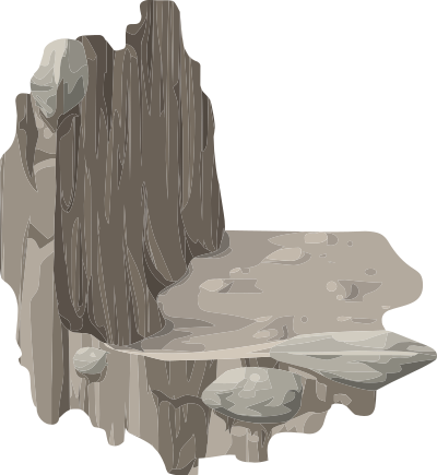 Alpine Landscape Platform Horizontal Ledge Corner Left Bottom Mountaineering 01b Al1 clipart