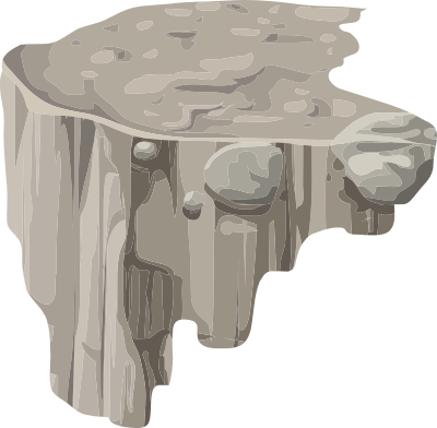 Alpine Landscape Platform Horizontal Ledge Corner Left Mountaineering 01b Al1 clipart