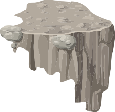 Alpine Landscape Platform Horizontal Ledge Corner Right Mountaineering 01b Al1 clipart