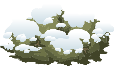 Alpine Landscape Snow Bush 01a Al1 clipart