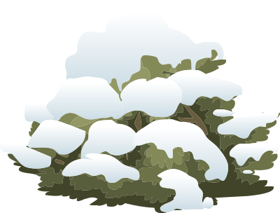 Alpine Landscape Snow Bush 01b Al1 clipart
