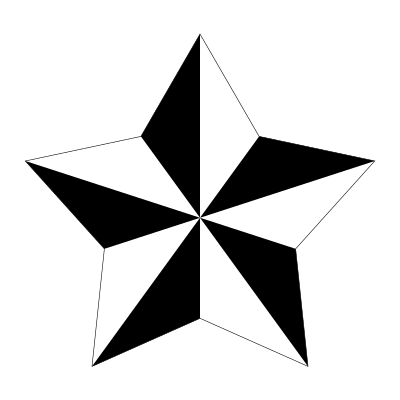Alternate pentagram outrayj clipart