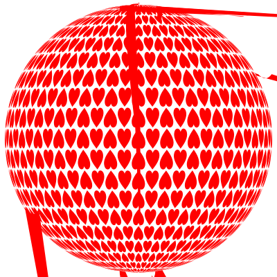 Alternating Hearts Sphere clipart