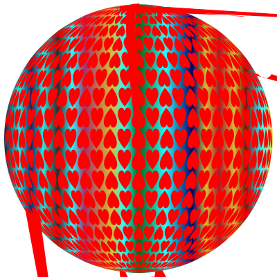 Alternating Hearts Sphere Variation 2 clipart