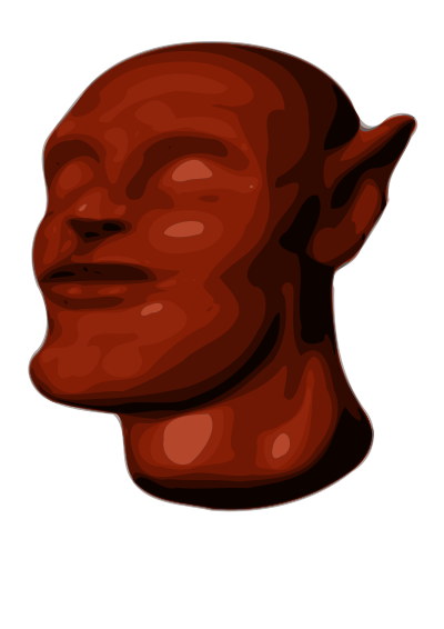 AM Alien Head 3 clipart