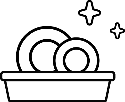 Amazingly Clean Plates in a Tray clipart