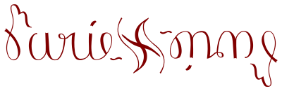 Ambigramme Marie-Anne clipart