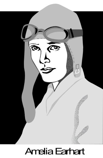 Amelia earhart clipart