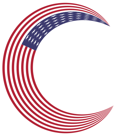 America Flag Crescent Moon clipart