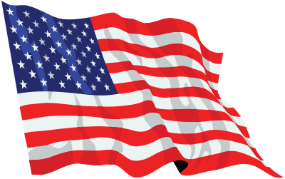 America Flag In The Wind clipart