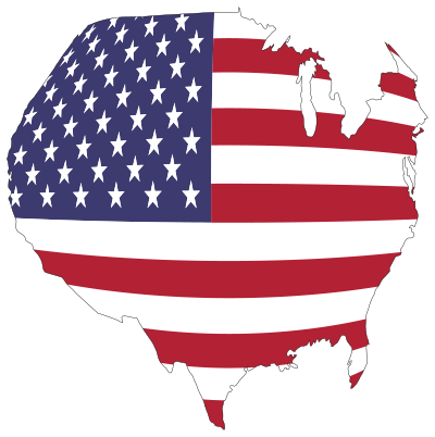 America Flag Map Globe clipart