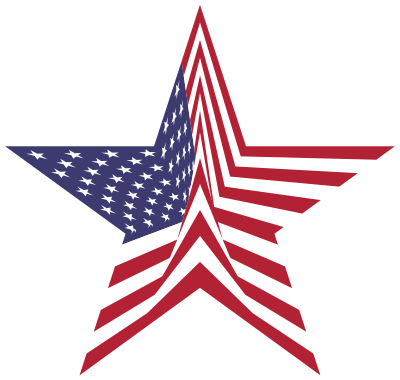 America Flag Star clipart