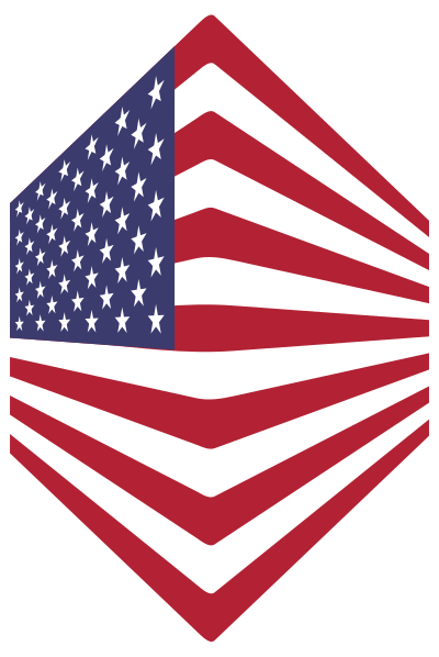 America USA Flag Perspective 2 clipart