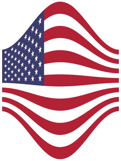 America USA Flag Perspective 3 clipart