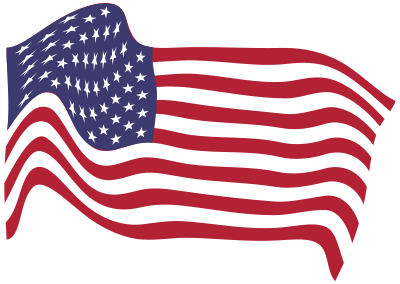 American Flag Breezy 8 clipart