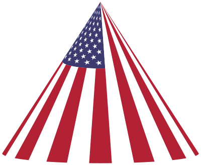 American Flag Cone clipart