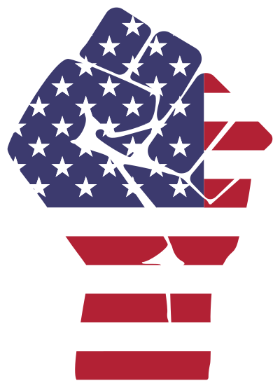 American Flag Fist clipart