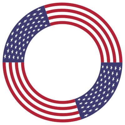 American Flag Frame clipart